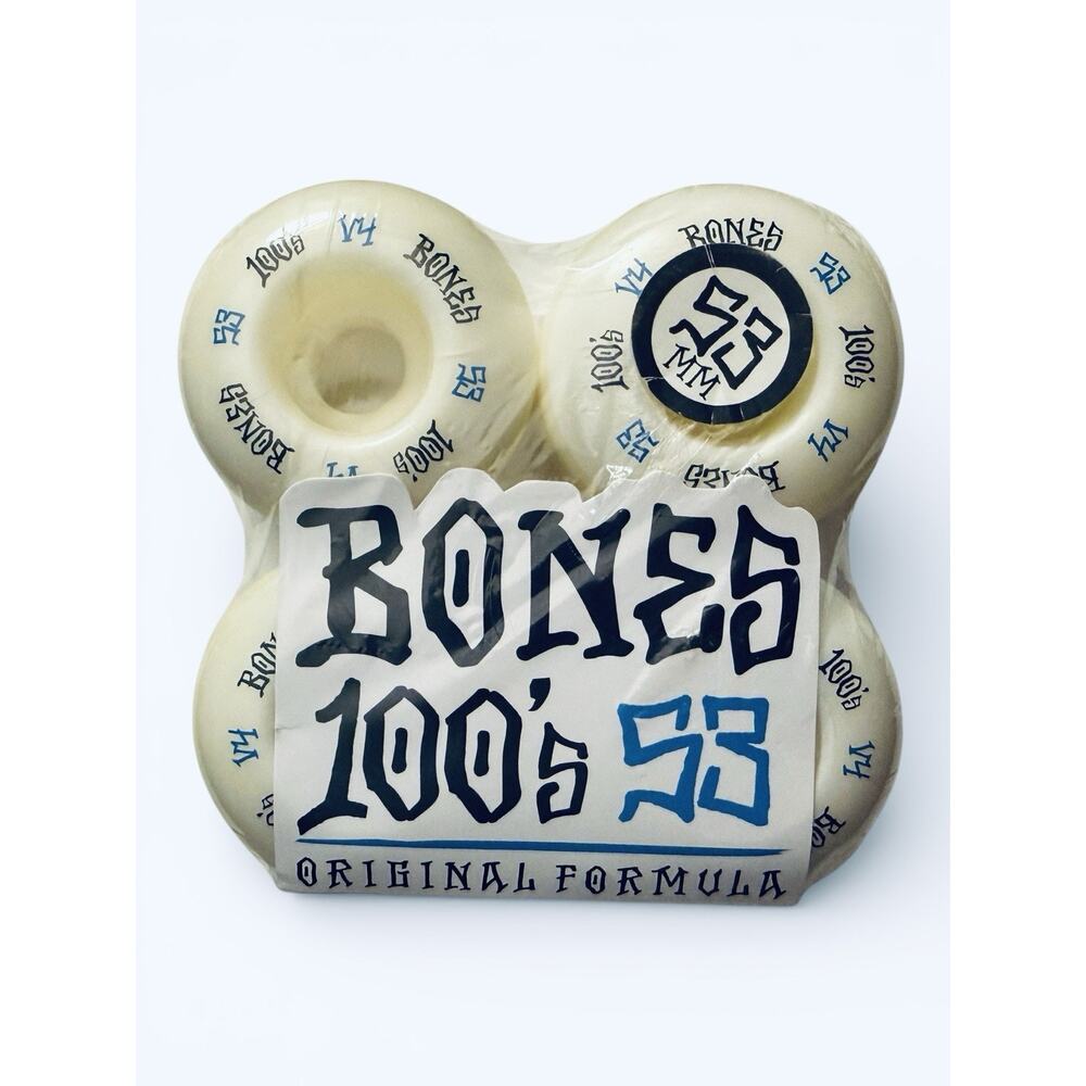 BONES WHEELS 100 Skateboard Wheel CG Formula V4 Wide 100A 4PK 53 White